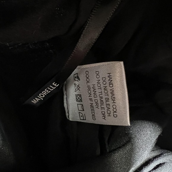 Majorelle Belted High Waist Black Trouser Pants High Rise Size M Linen Blend - Picture 9 of 15